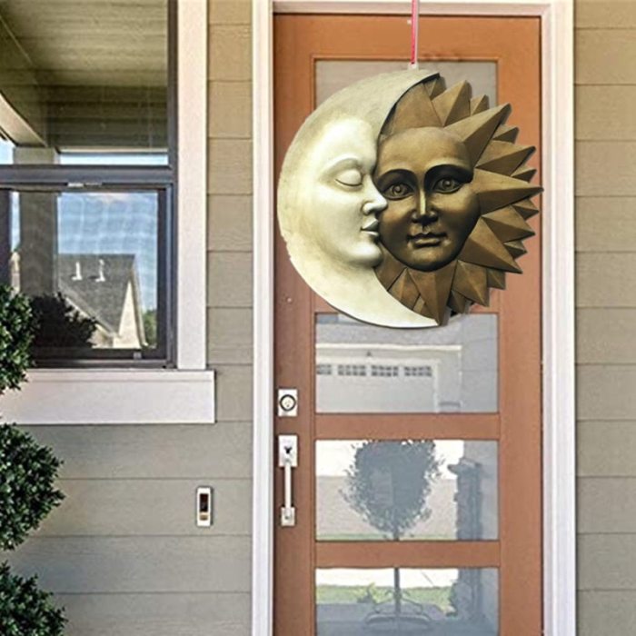 Metal decor moon porch celestial