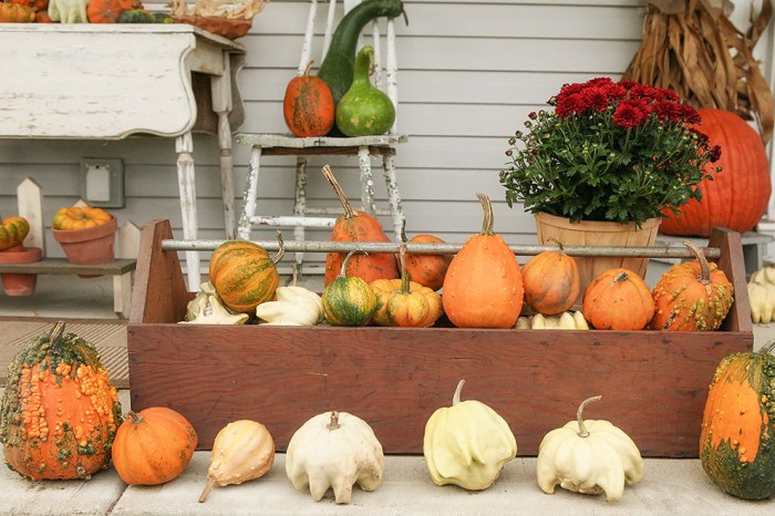 Outdoor fall decor for porch