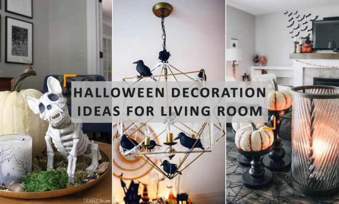 Halloween living room decor