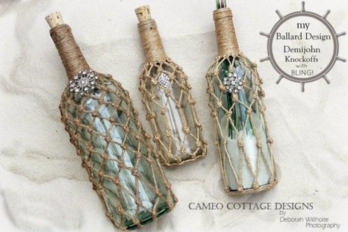 Wine bottle outdoor decor