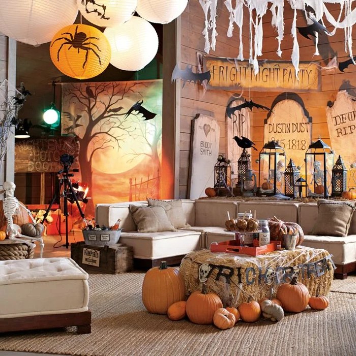 Halloween living room decor