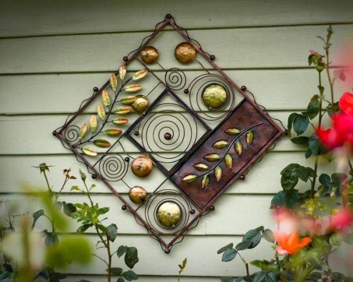 Wall outdoor iron garden wrought outside decor ideas creative within vintage basement style top pertaining décor