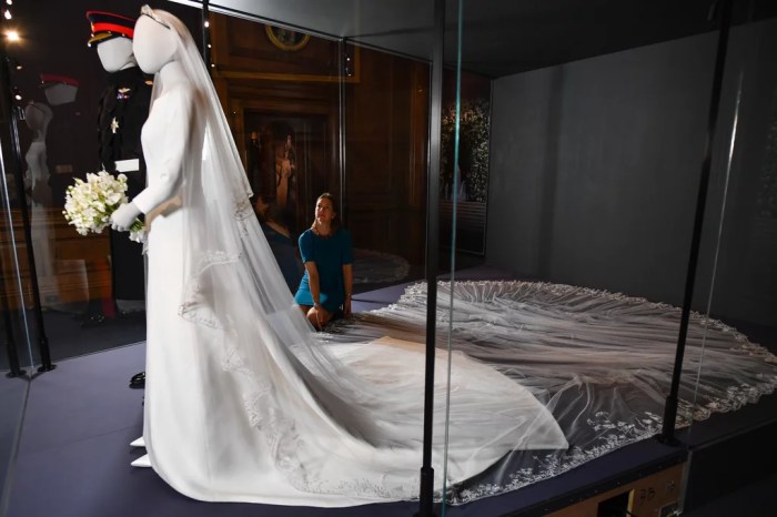 Royal wedding dress display