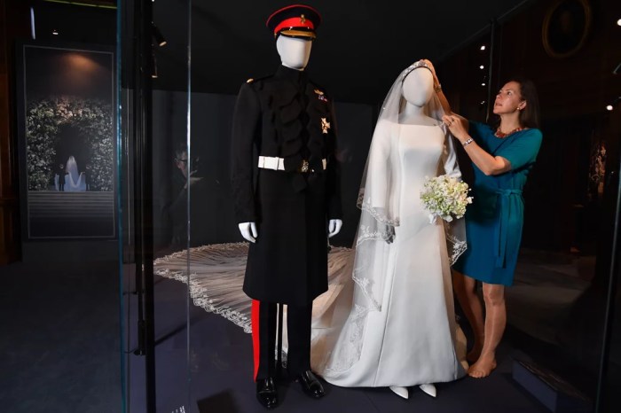 Royal wedding dress display