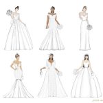 Simple wedding dress drawings