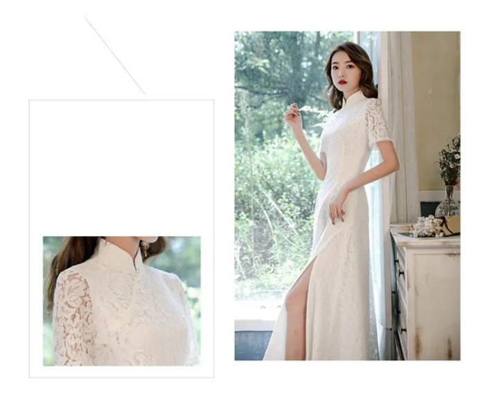 Qipao wedding dress white