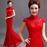 Red chinese wedding dresses