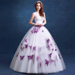 Purple princess wedding dress