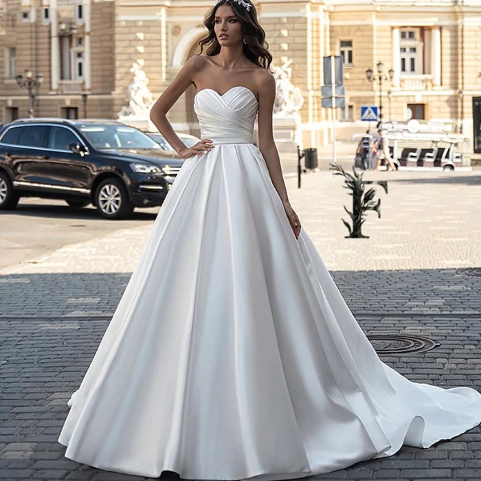 Satin short wedding dress