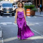 Purple fall wedding guest dress