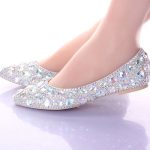 Silver dress flats for wedding