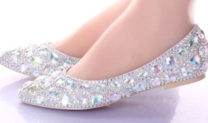 Silver dress flats for wedding